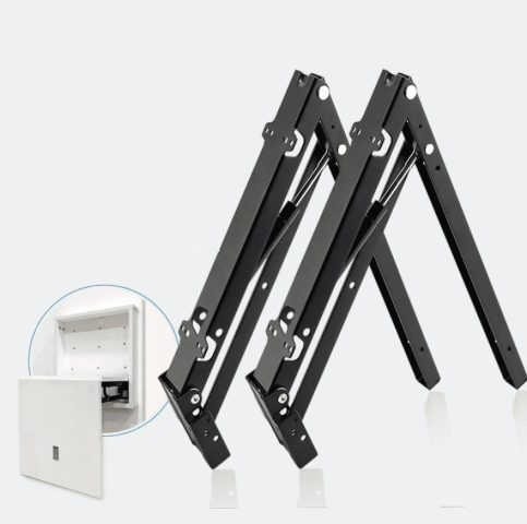 Ghế ngồi thay giày gấp gọn âm tủ, màu đen hiện đại