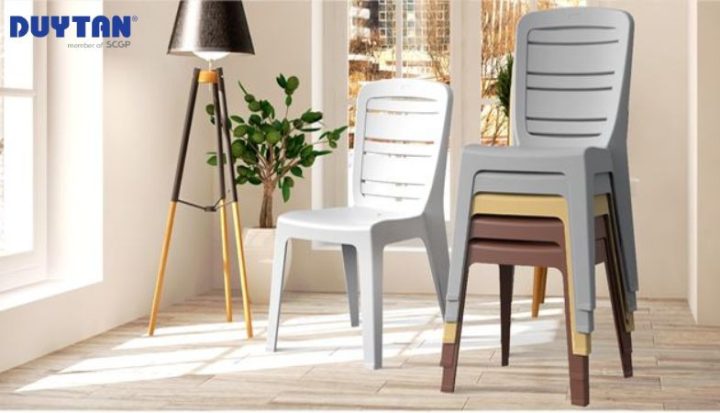 Ghế nhựa ngồi bàn ăn chất liệu cao cấp bền đẹp