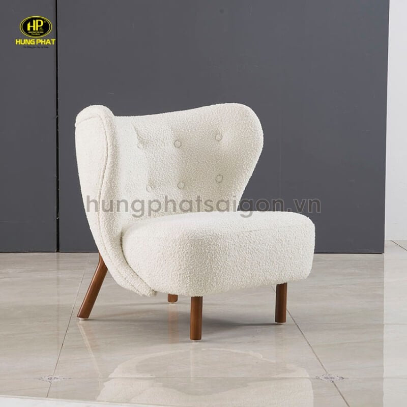 Ghế sofa đơn 1 chỗ ngồi màu trắng phong cách hiện đại DN-869