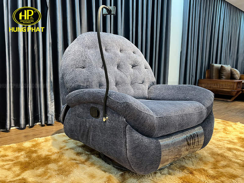 Ghế sofa đơn 1 chỗ ngồi thư giãn mềm mại màu xanh rêu TD-01-XT