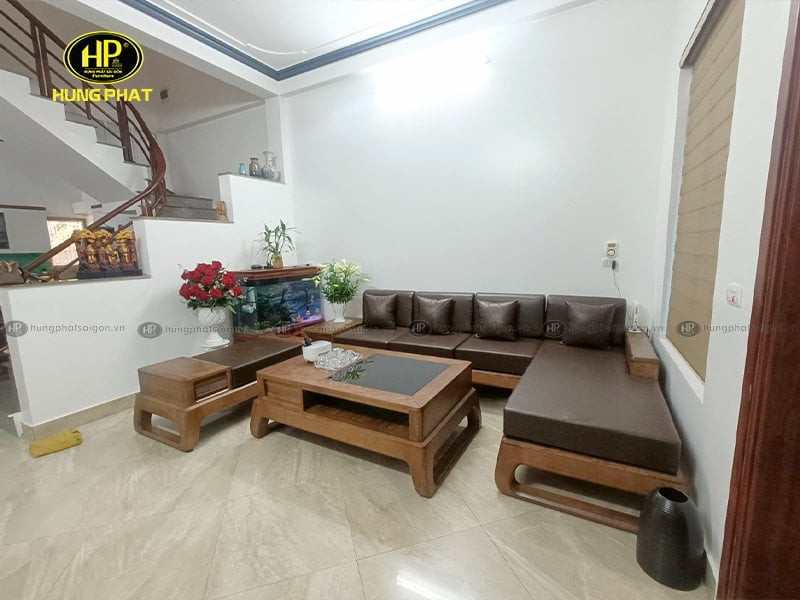 Ghế sofa gỗ sồi dành cho phòng khách