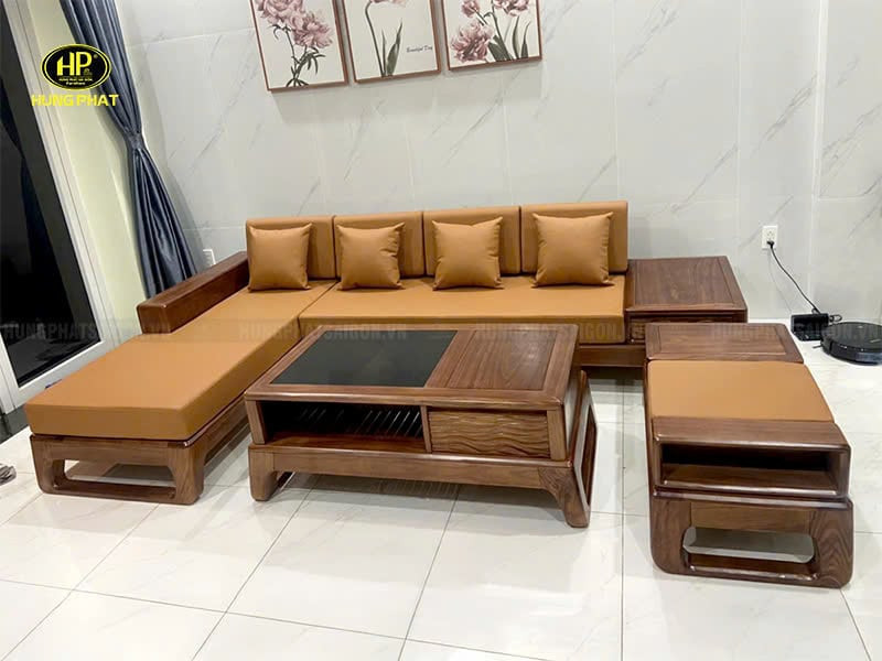 Ghế sofa gỗ sồi nhập khẩu Nga HS-05