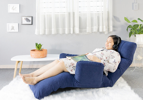 Ghế tựa bệt Tatami Queen màu xanh, sang trọng cho không gian thư giãn