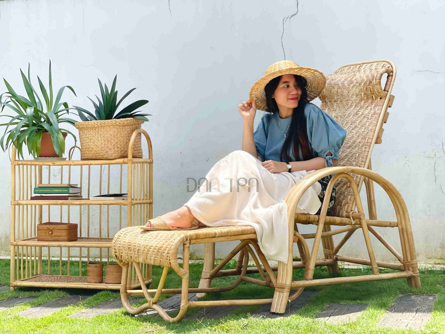 Ghế tựa mây tre nằm thư giãn