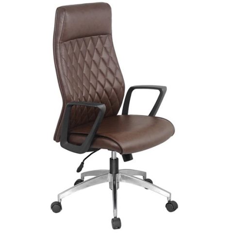 Ghế văn phòng 190 bọc da chân hợp kim màu đen