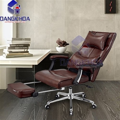 Ghế văn phòng bọc da hiện đại có bánh xe