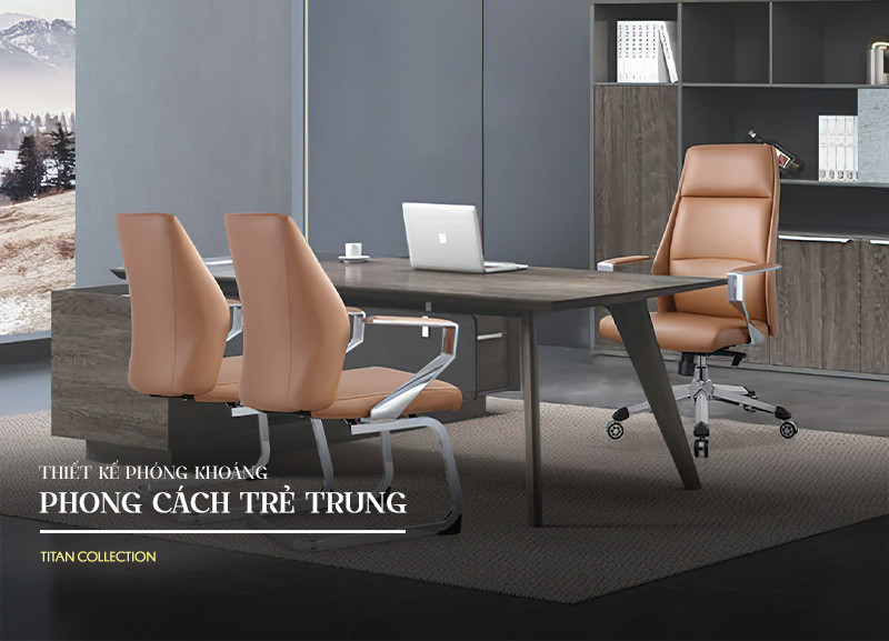 Ghế văn phòng giám đốc Titan với thiết kế năng động và trẻ trung