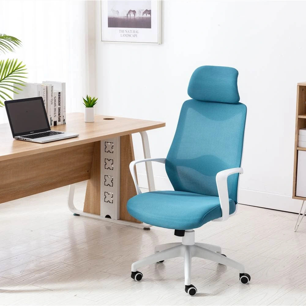 Ghế văn phòng xanh lưng cao hỗ trợ toàn diện cho lưng và vai