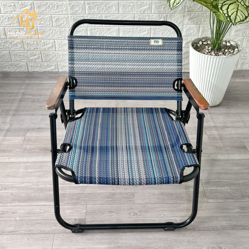 Ghế xếp thư giãn dã ngoại với họa tiết thổ cẩm