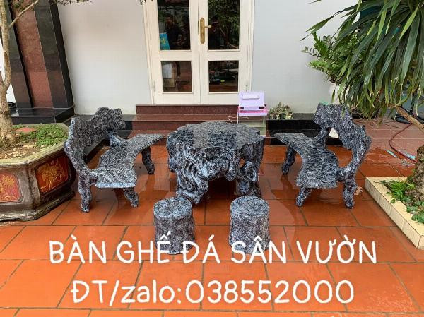 Ghế xi măng giả đá cẩm thạch đơn giản, hiện đại phù hợp nhiều không gian