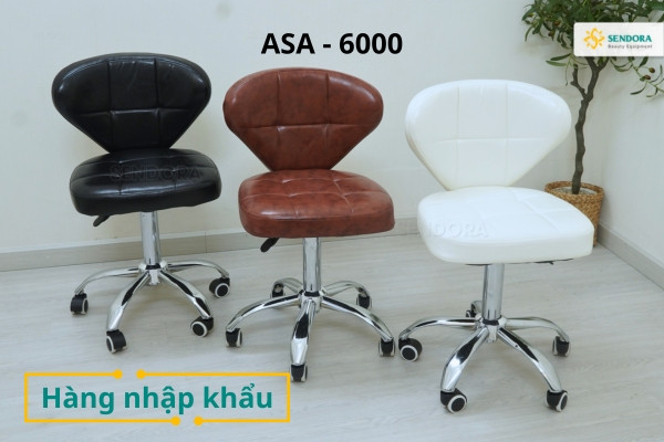 Ghế xoay 360 độ spa có tựa lưng chất lượng cao với thiết kế hiện đại, phù hợp không gian thẩm mỹ.