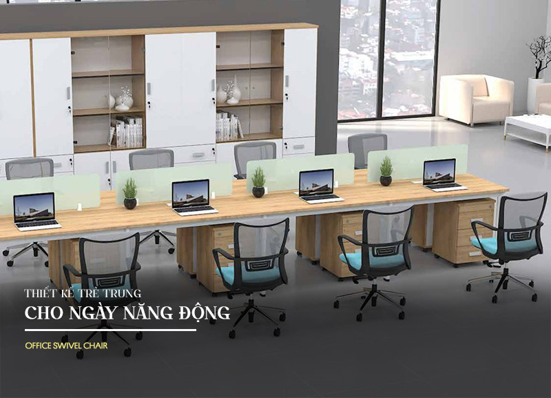 Ghế xoay làm việc cao cấp với thiết kế trẻ trung, năng động