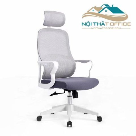 Ghế xoay làm việc nhân viên GNV-068 với tựa lưng lưới thoáng khí, phù hợp cho bàn máy tính.