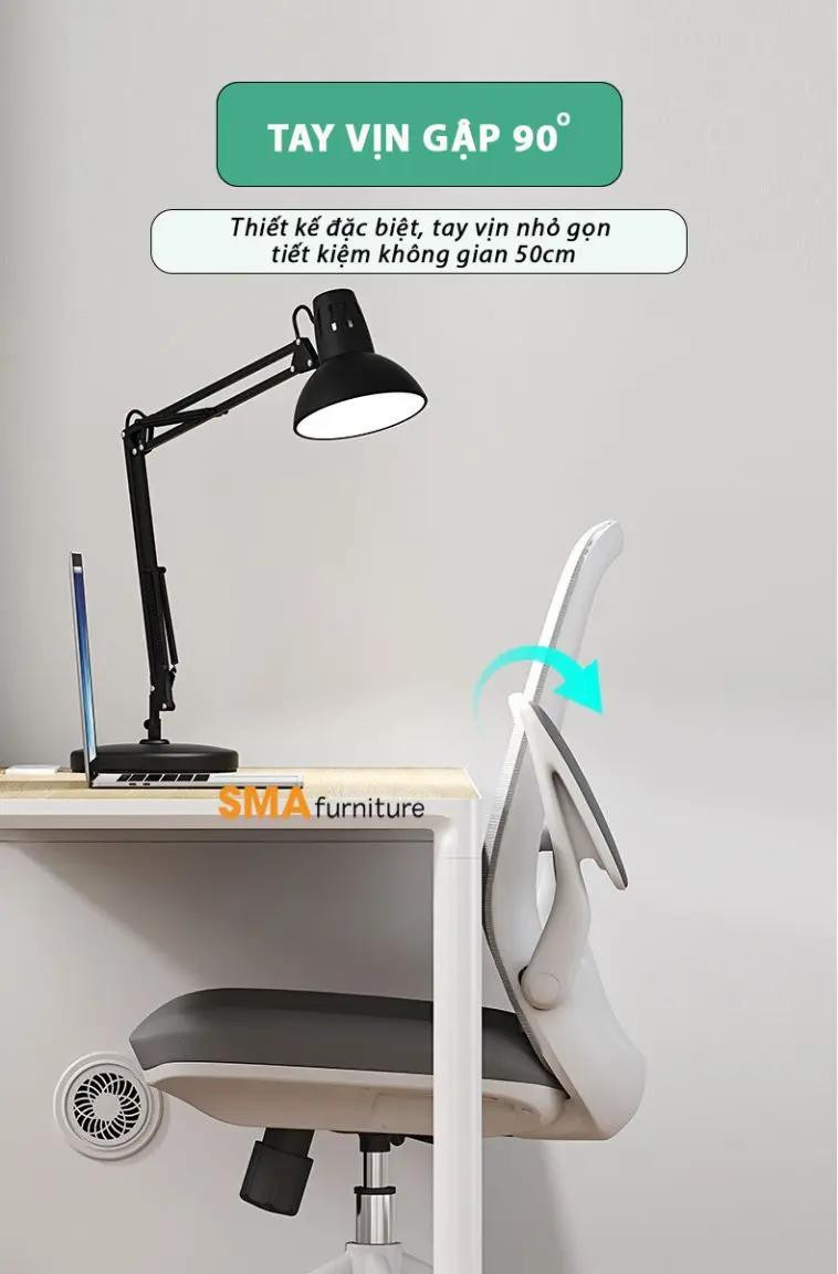 Ghế xoay lưng thun, thiết kế đặc biệt với hai điểm đỡ, hỗ trợ chống đau lưng hiệu quả.