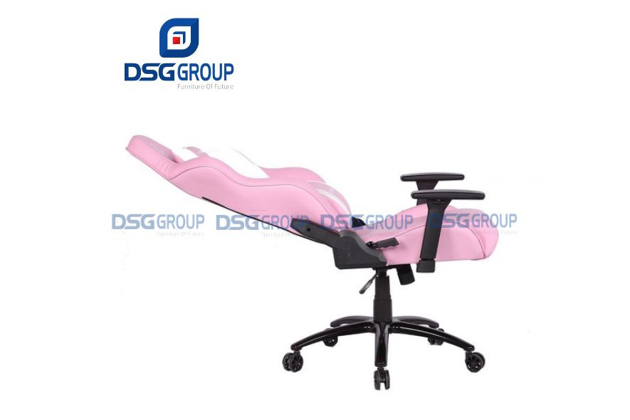 Ghế xoay màu hồng pastel có tính năng ngả lưng