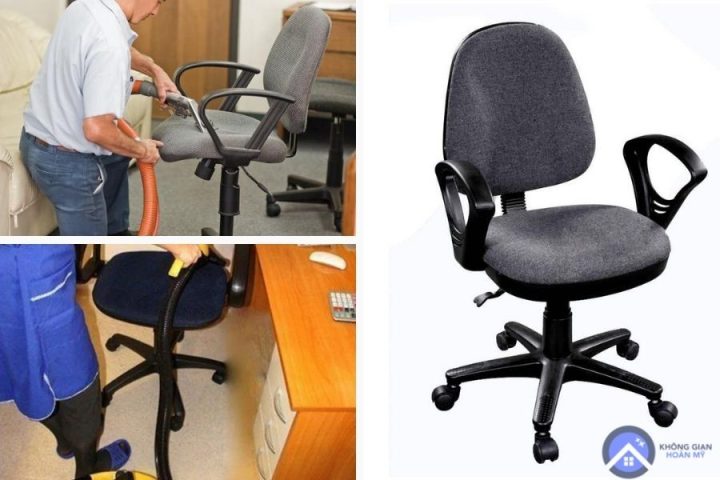 Ghế xoay nỉ dễ bám bụi bẩn nên cần hút bụi và vệ sinh thường xuyên
