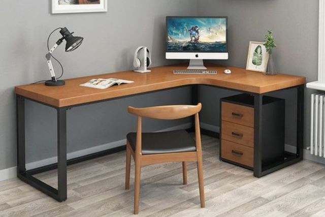 Góc làm việc gỗ tối giản