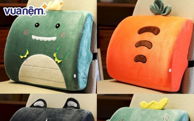 Gối tựa ghế văn phòng kèm đệm, thiết kế đáng yêu và tiện lợi