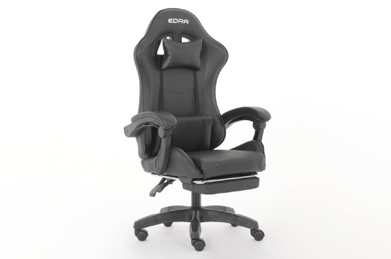 Gối tựa lưng và tựa đầu đi kèm trên ghế gaming E-Dra Dignity EGC234 Black