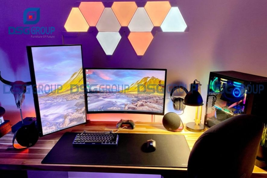 Hệ thống đèn LED RGB tạo nên không gian chơi game sống động và huyền ảo