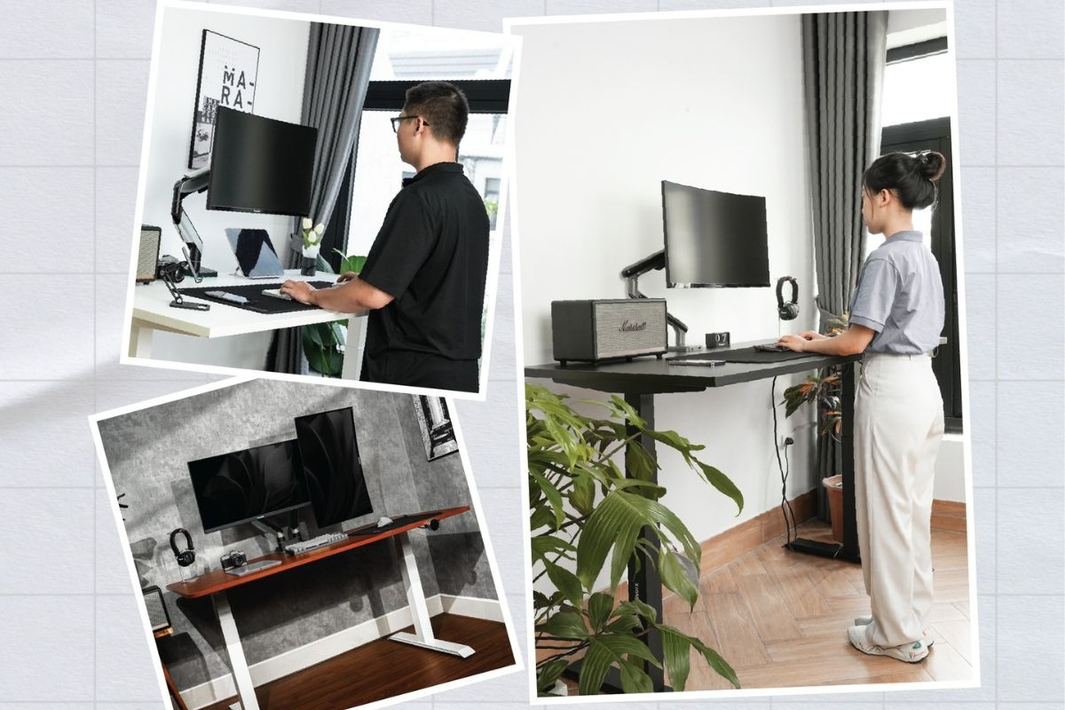 Hệ thống động cơ kép của bàn làm việc HyperWork ATLAS mang lại chuyển động mượt mà