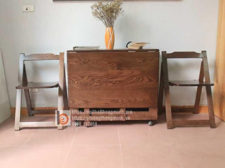 Hình ảnh bàn ăn nhỏ gọn thông minh gấp gọn tiện lợi