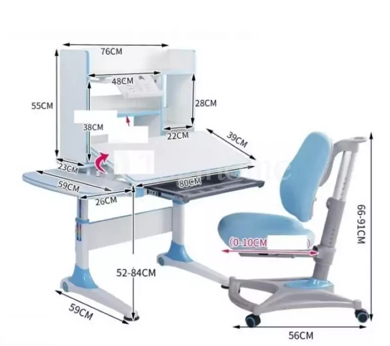 Hình ảnh các thông số kích thước bàn ghế học sinh