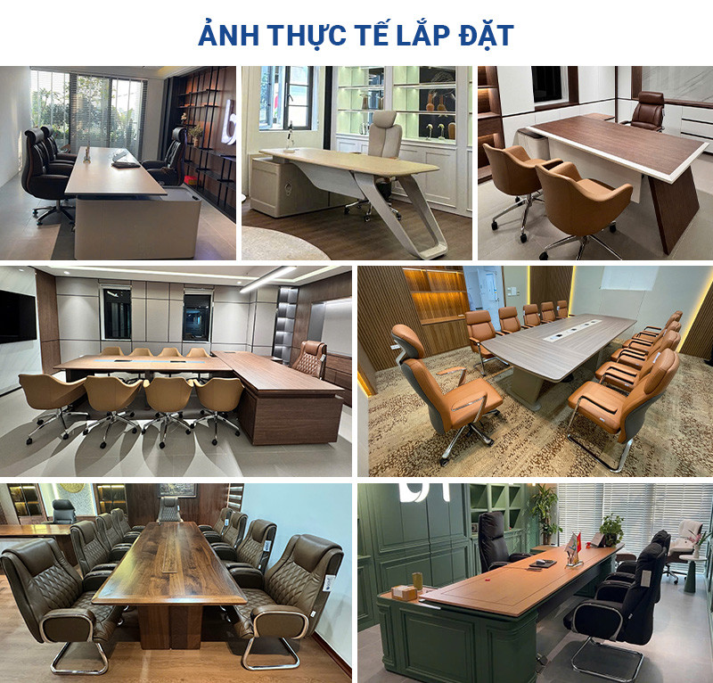 Hình ảnh thực tế lắp đặt ghế văn phòng giám đốc da cao cấp