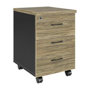 Hộc bàn làm việc di động ba ngăn bằng gỗ BRIM3D