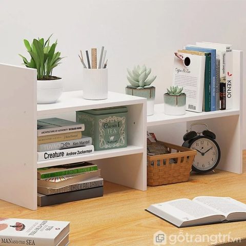 Kệ mini để bàn làm việc hình chữ nhật tiện lợi, tối ưu không gian.