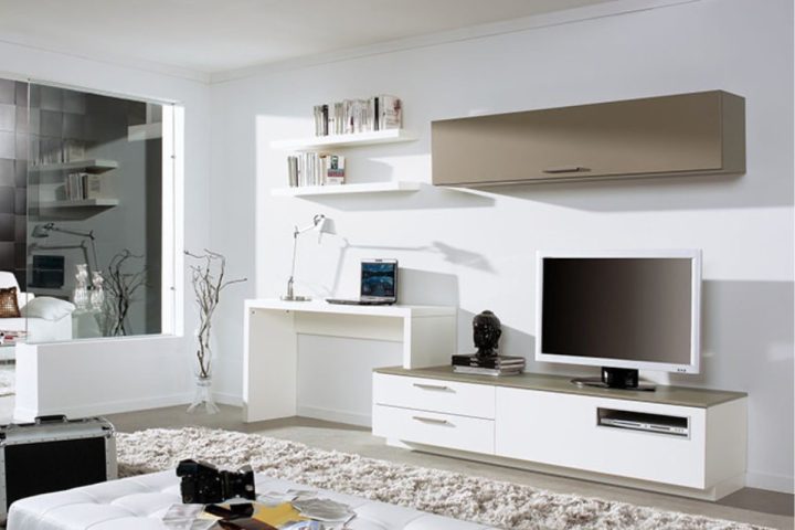 Kệ tivi liền bàn làm việc thiết kế sang trọng