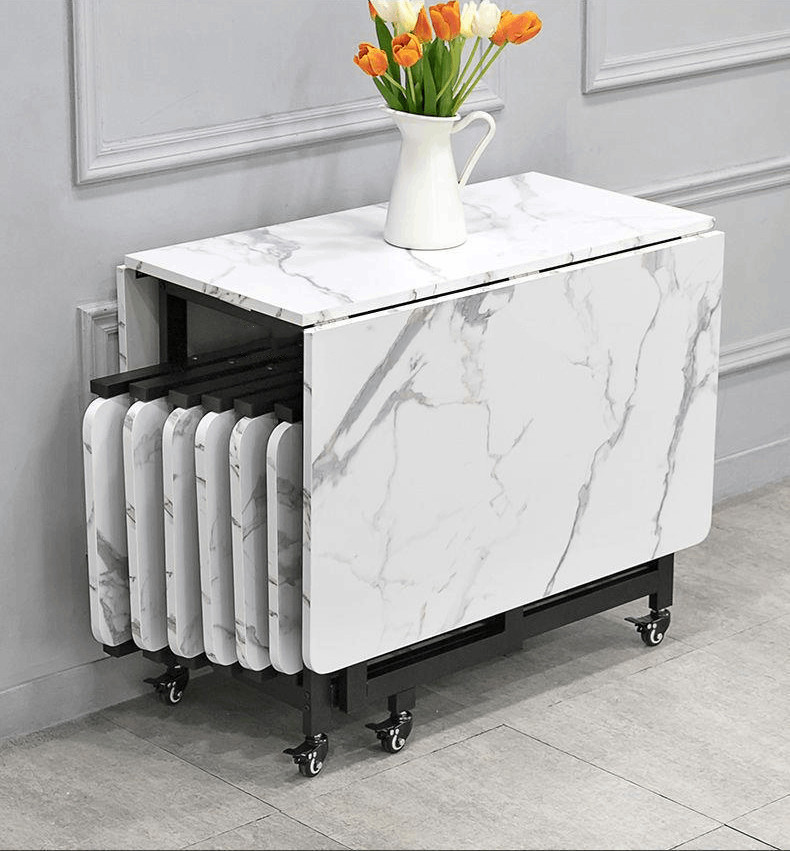 Khoang lưu trữ ghế tiện lợi dưới bàn ăn gấp thông minh