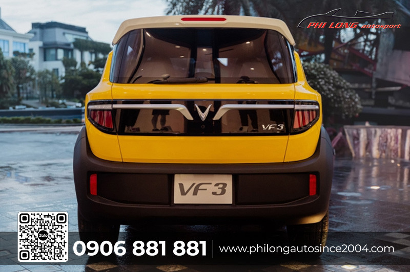 Không gian nội thất và số ghế ngồi của VF3 từ góc nhìn phía sau