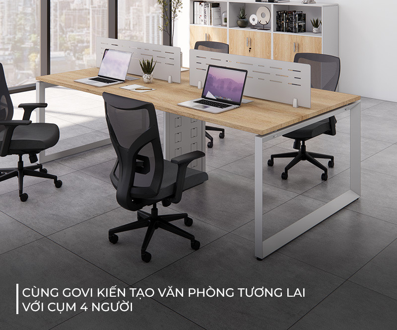 Không gian phòng ăn ấm cúng với bộ bàn ăn 4 người
