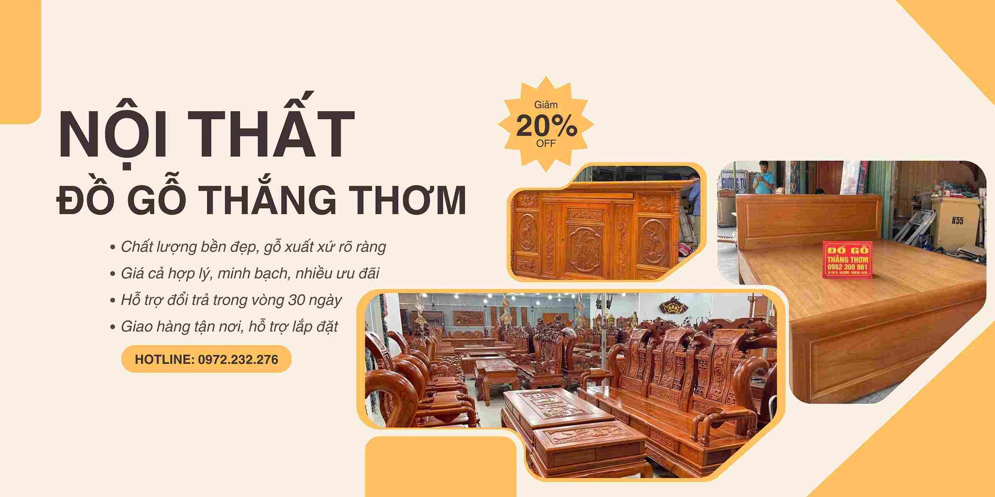 Không gian phòng khách với bàn ghế Đài Loan mang phong cách cổ điển