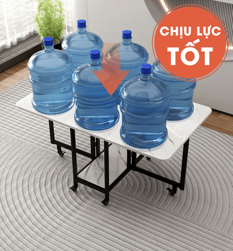 Khung chân kim loại thiết kế đan chéo chắc chắn cho bộ bàn ghế đa năng