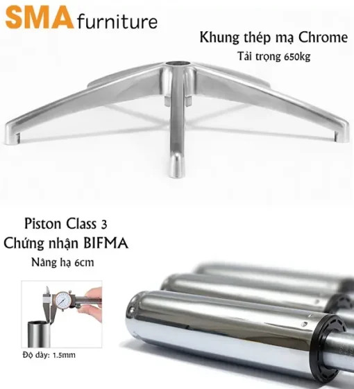 Khung chân vững chắc của ghế công thái học giá rẻ
