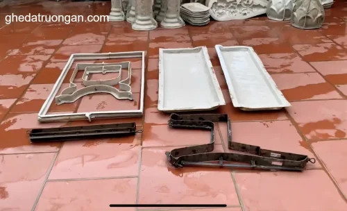 Khuôn bàn ghế xi măng dạng chữ nhật