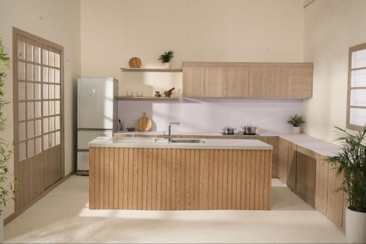 Kích thước bàn đảo kết hợp bàn ăn phù hợp