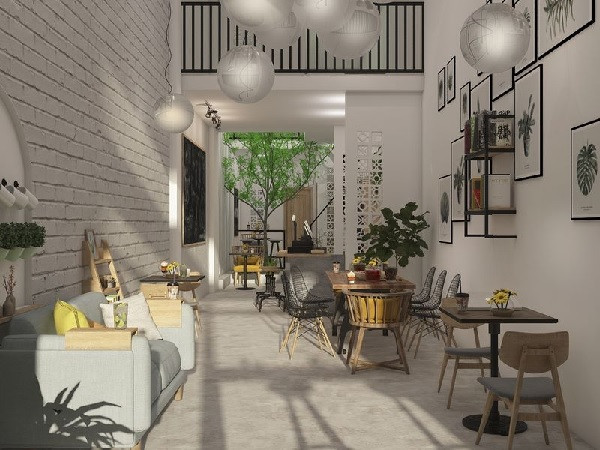 kích thước bàn ghế cà phê chuẩn cần hài hòa với diện tích quán