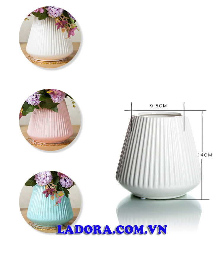 Kích thước bình hoa trang trí bàn uống nước phù hợp mọi không gian
