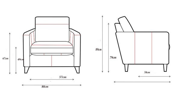 Kích thước ghế sofa đơn