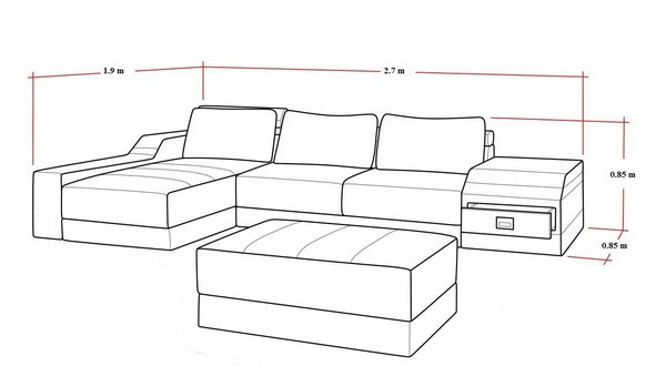 Kích thước ghế sofa góc