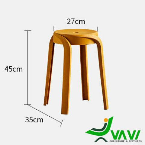 Kích thước lý tưởng của ghế nhựa tròn cao hiện đại