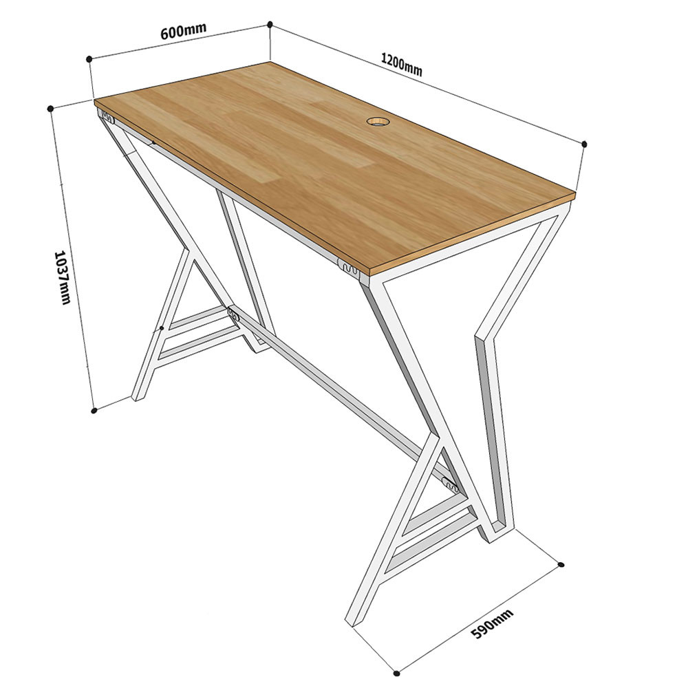 Kích thước mặt bàn làm việc đứng chân sắt 120x60x105cm cho tư thế làm việc linh hoạt