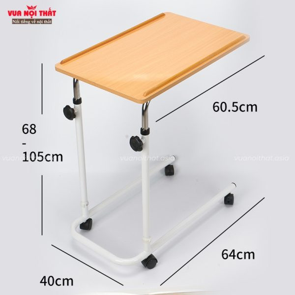 Kích thước tiêu chuẩn của bàn ăn di động hỗ trợ người cao tuổi