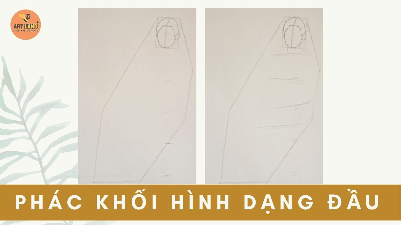 Kỹ thuật phác thảo khối đầu cơ bản khi vẽ người ngồi trên ghế đơn giản
