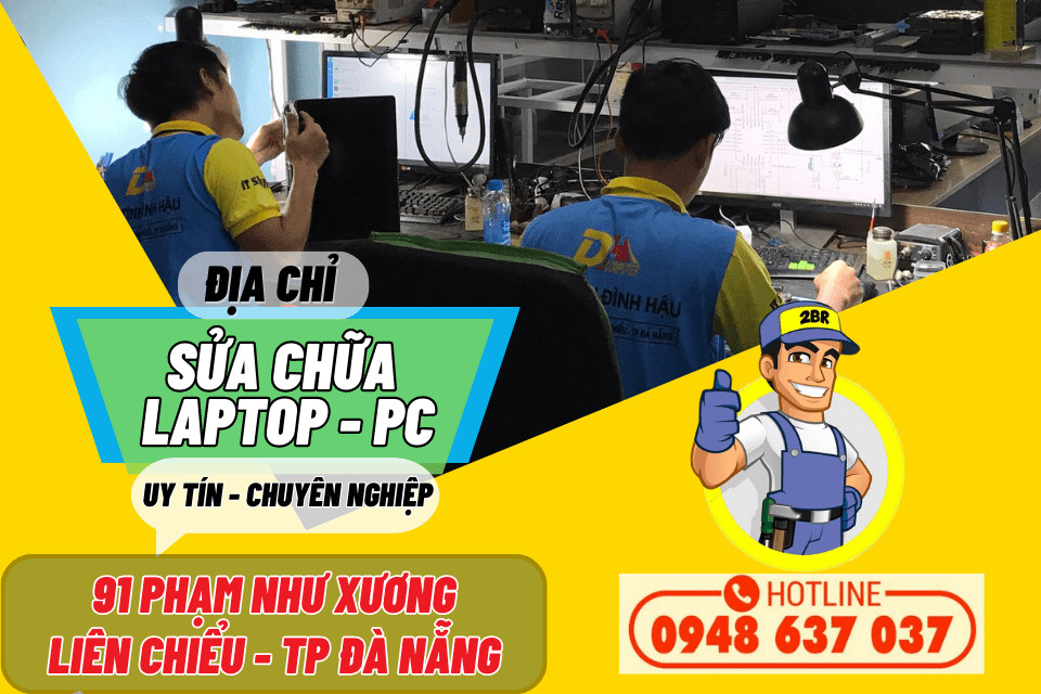 Kỹ thuật viên chuyên nghiệp kiểm tra và sửa chữa máy tính cũ tại Đà Nẵng