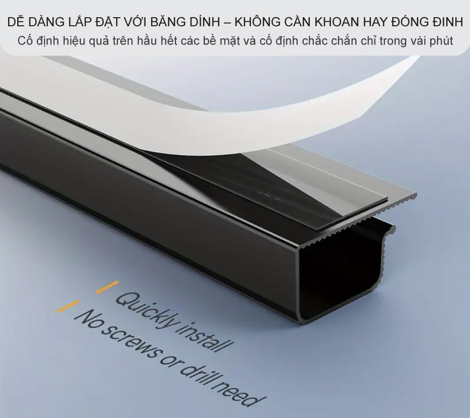 Lắp đặt máng đi dây điện dưới bàn