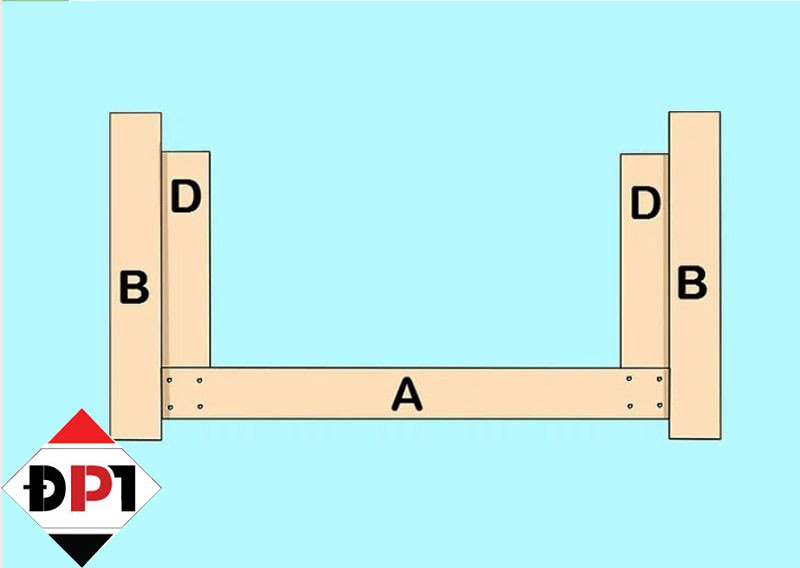 Lắp ráp khung ghế gỗ pallet
